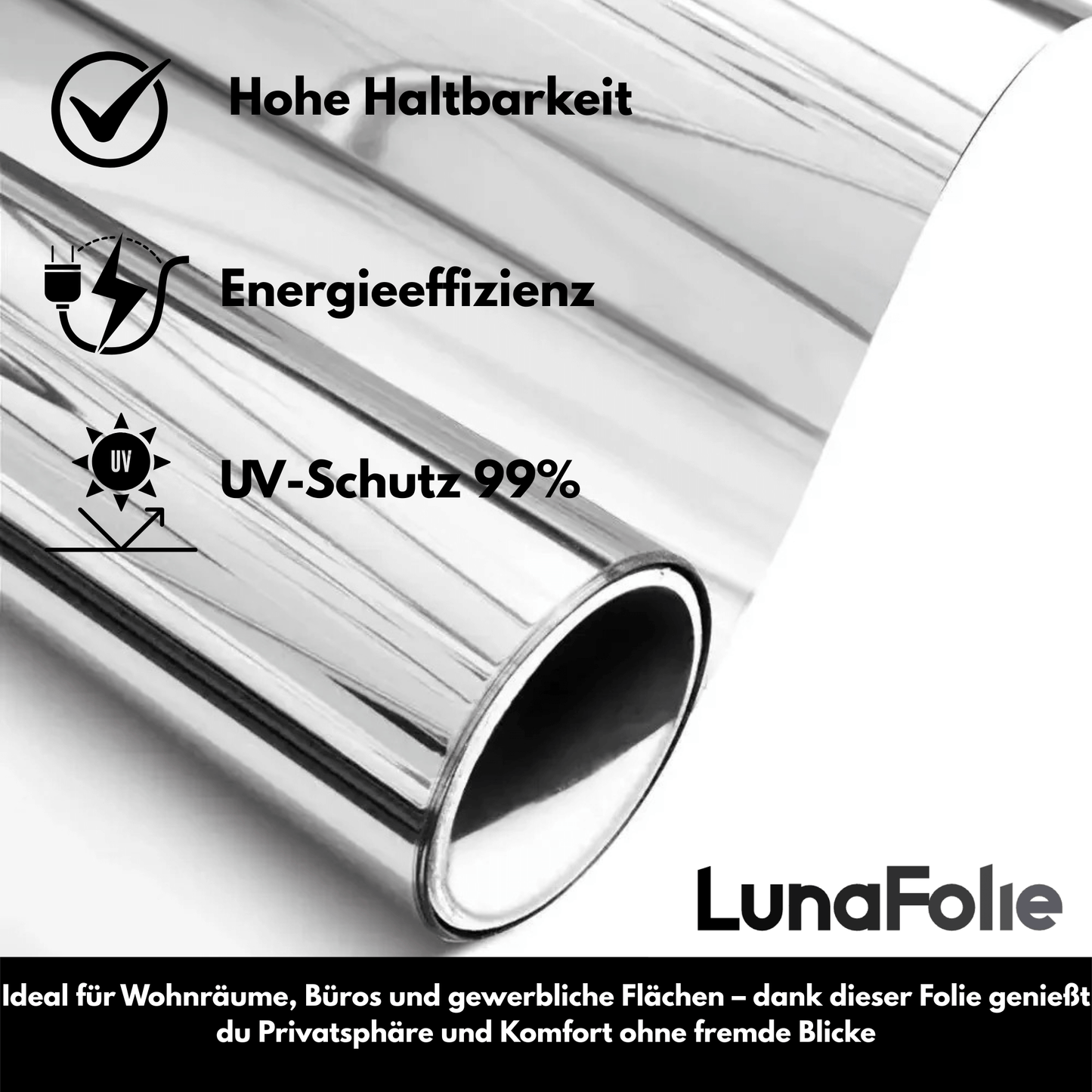 LunaFolie™ Sichtschutzfolie für Fenster