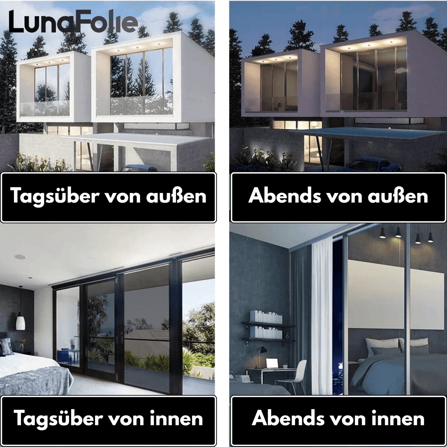 LunaFolie™ Sichtschutzfolie für Fenster