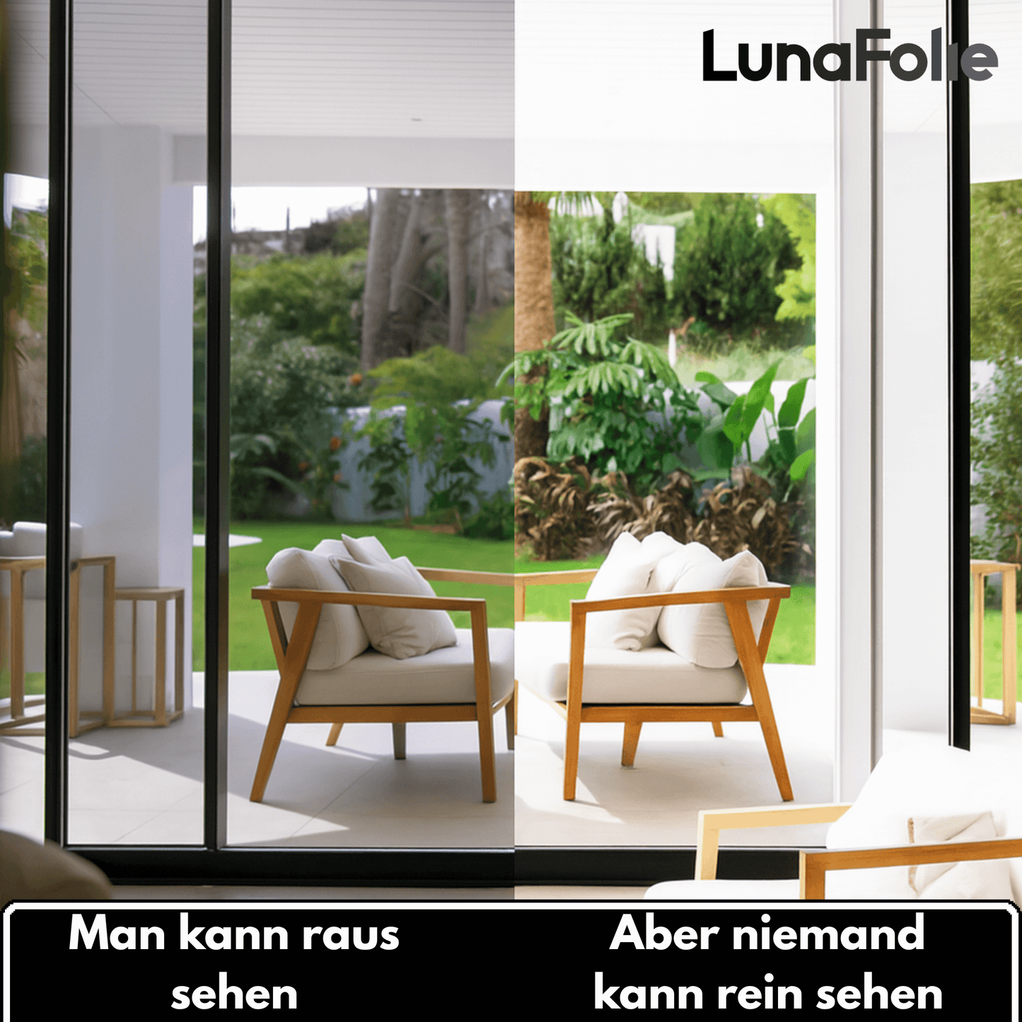 LunaFolie™ Sichtschutzfolie für Fenster