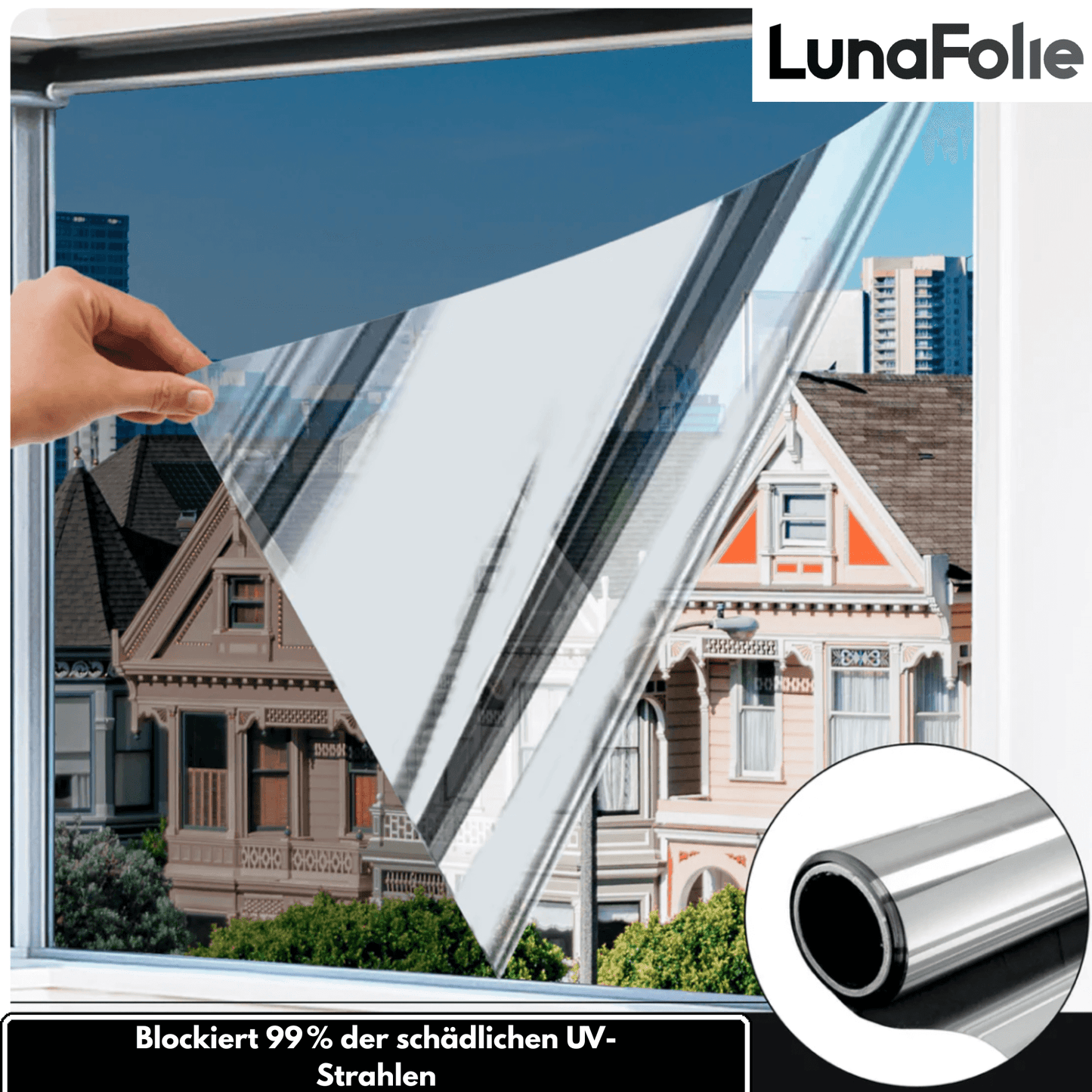 LunaFolie™ Sichtschutzfolie für Fenster