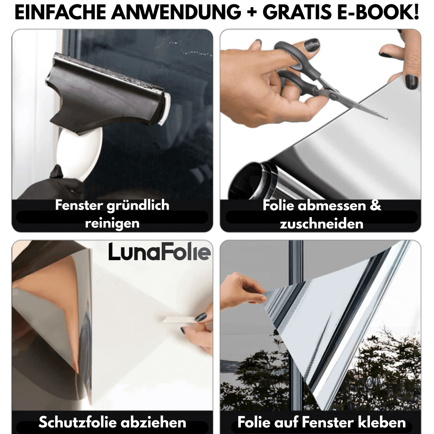 LunaFolie™ Sichtschutzfolie für Fenster