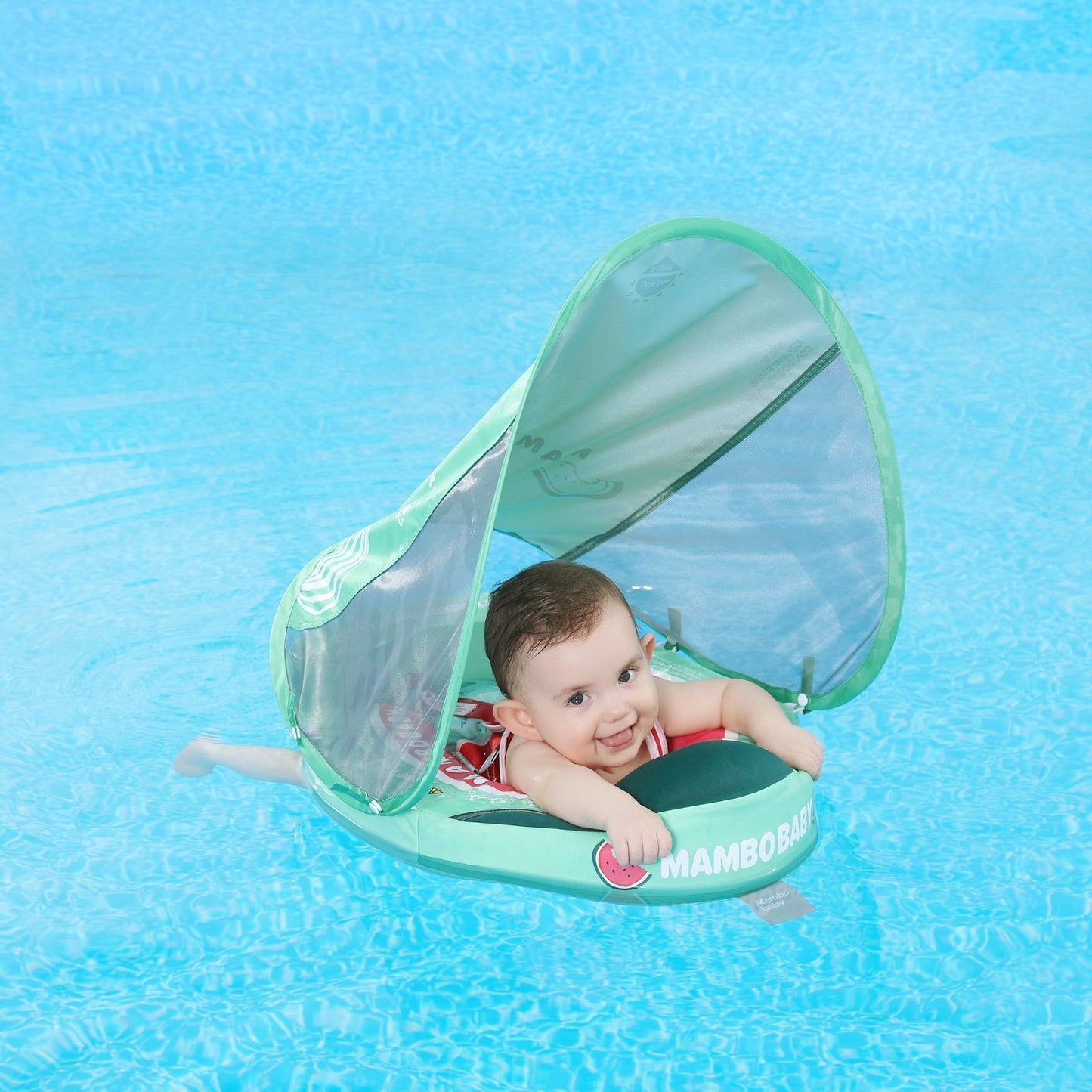 Mambobaby Swim Float Watermelon with Canopy