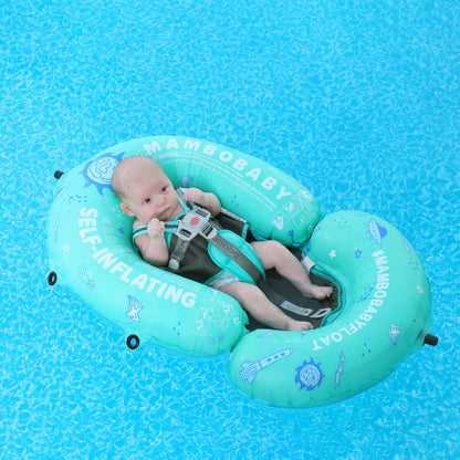 Mambobaby Self-Inflating Baby Swim Float with Canopy