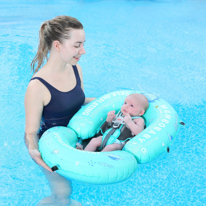 Mambobaby Self-Inflating Baby Swim Float with Canopy