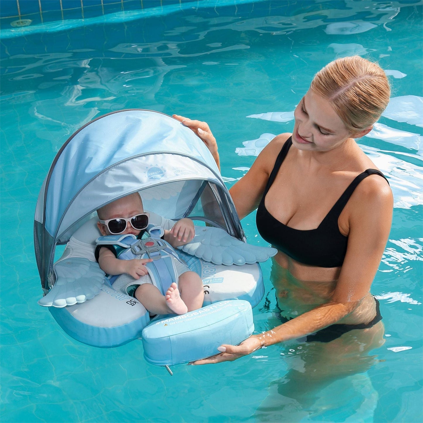 Mambobaby Angel Swim Float with Canopy