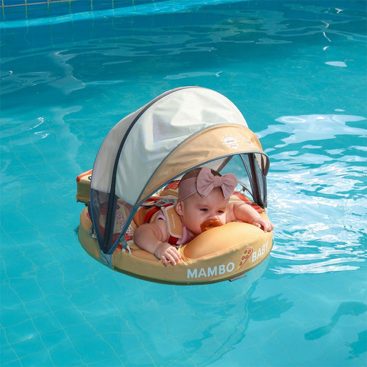 Mambobaby Pizza Swim Float with Canopy