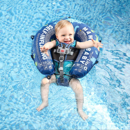 Mambobaby Self-Inflatable Baby Float with Canopy Lite