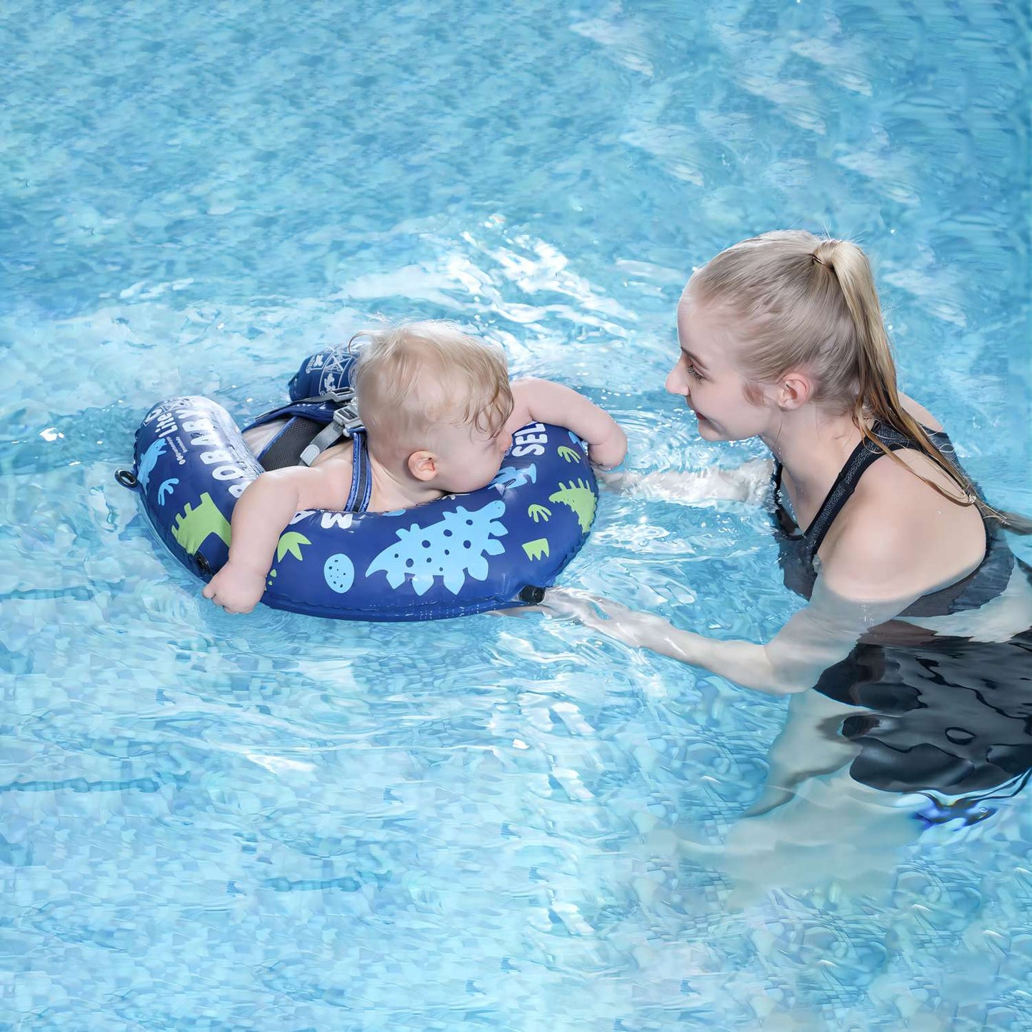 Mambobaby Self-Inflatable Baby Float with Canopy Lite