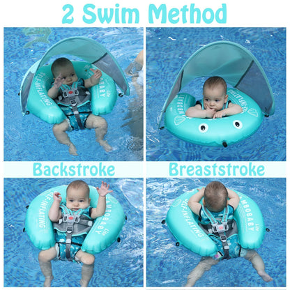 Mambobaby Self-Inflatable Baby Float with Canopy Lite