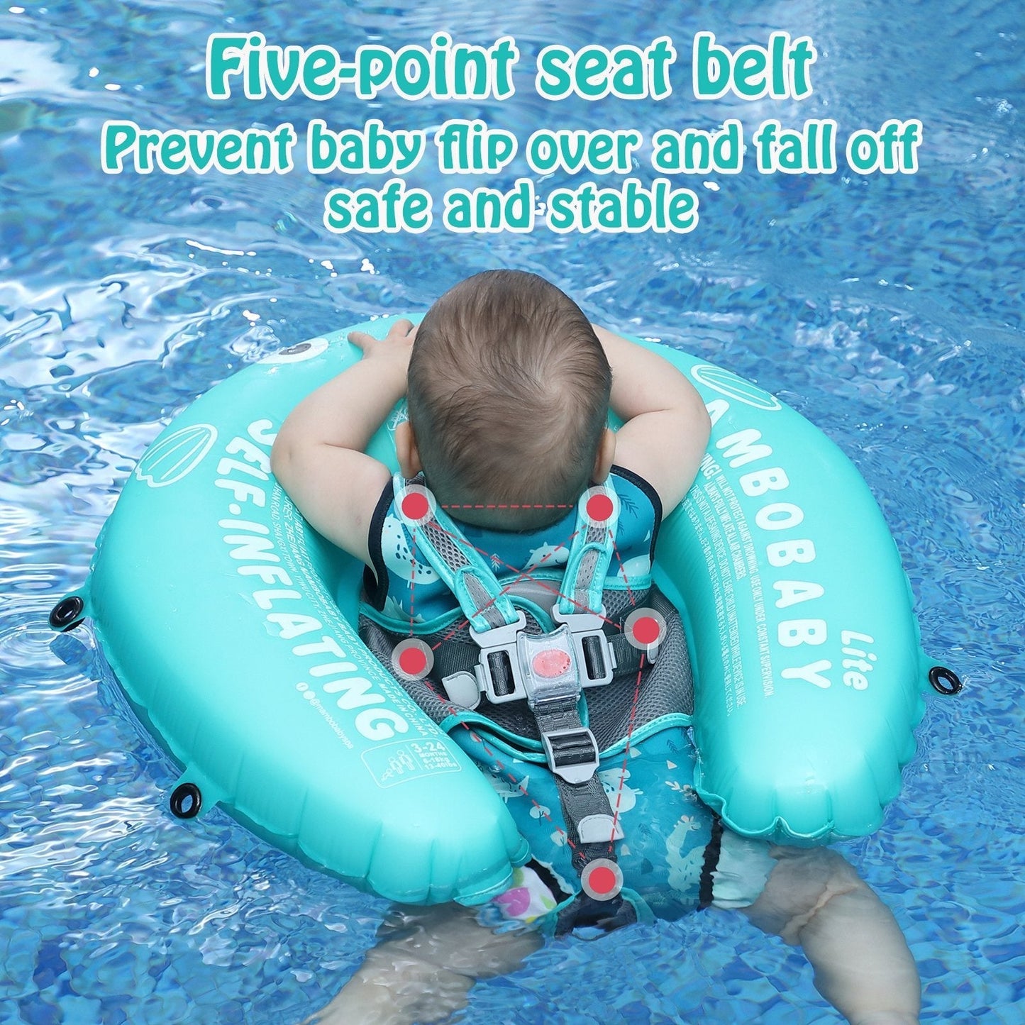 Mambobaby Self-Inflatable Baby Float with Canopy Lite